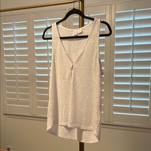 Cream Sleeveless Relaxed Tank Top